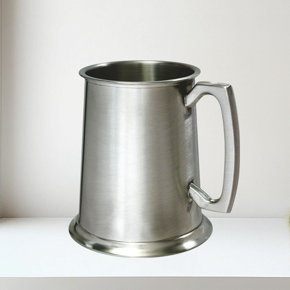 One Pint Antique Finish Pewter Tankard Antique finish tankard