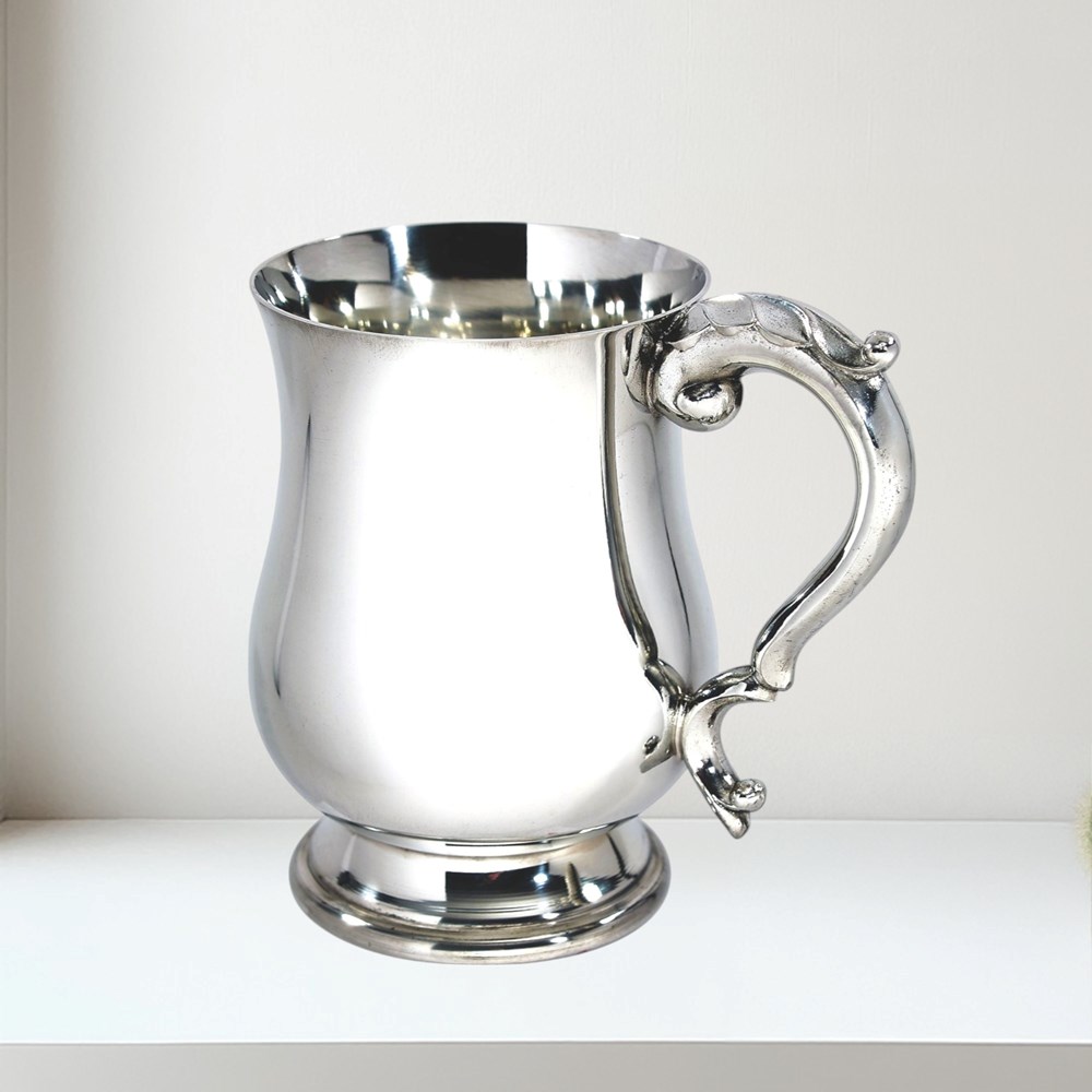 Georgian pewter 1 pint tankard