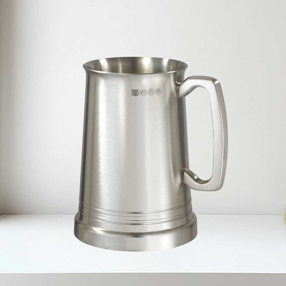 Hereford X Range Heavy Satin One Pint Pewter Tankard Hereford X Range Heavy satin 1 pint Pewter Tankard