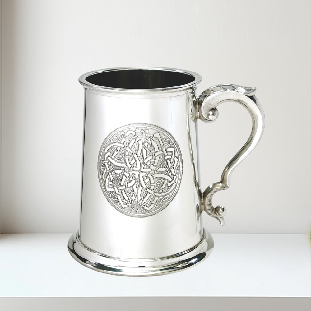 Celtic Circle One Pint Pewter Tankard Celtic circle 1 Pint Pewter tankard