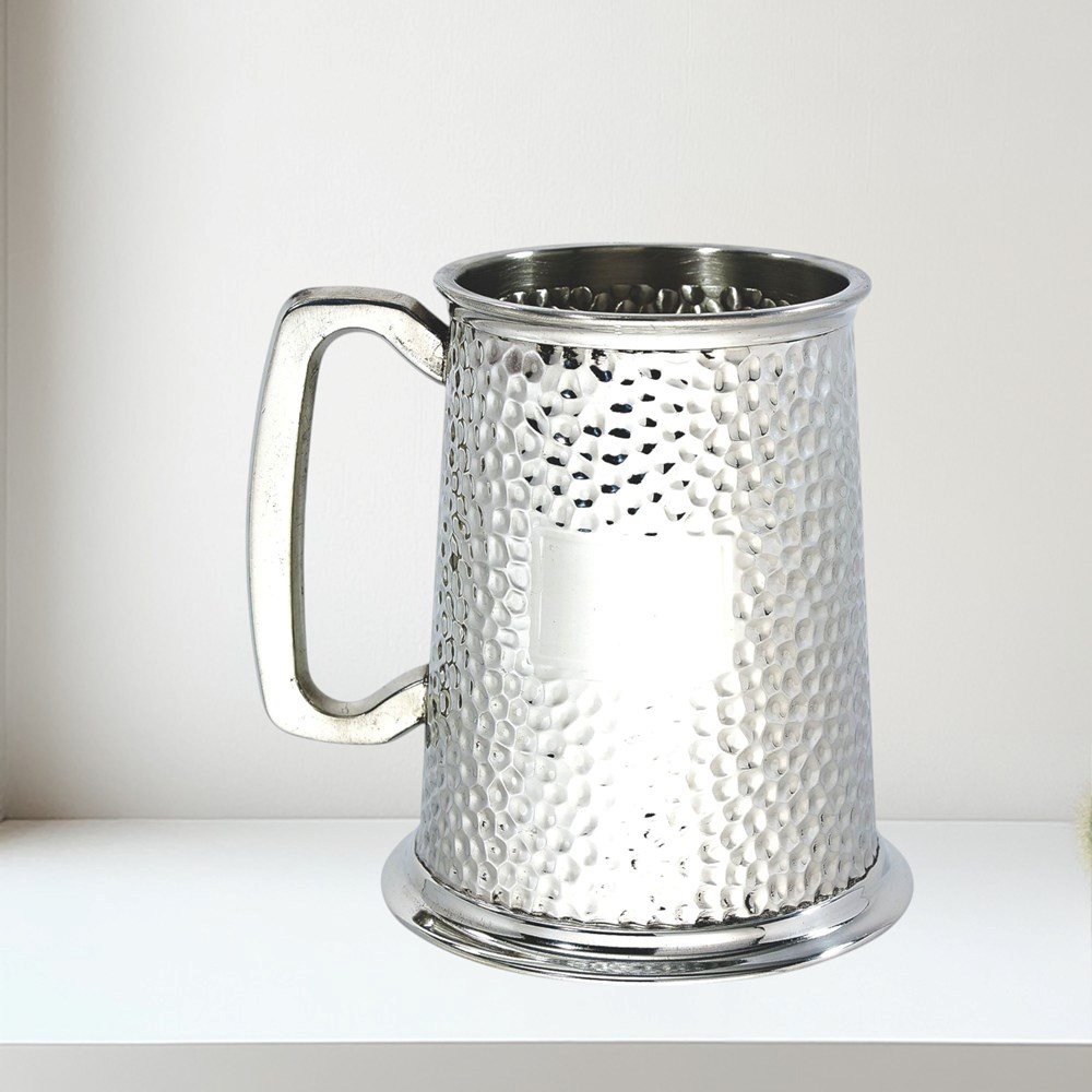 Hammered One Pint Pewter Tankard Hammered 1 pint pewter Tankard