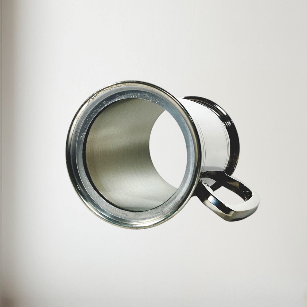 Standard Lined Glass Base 1 pint pewter tankard