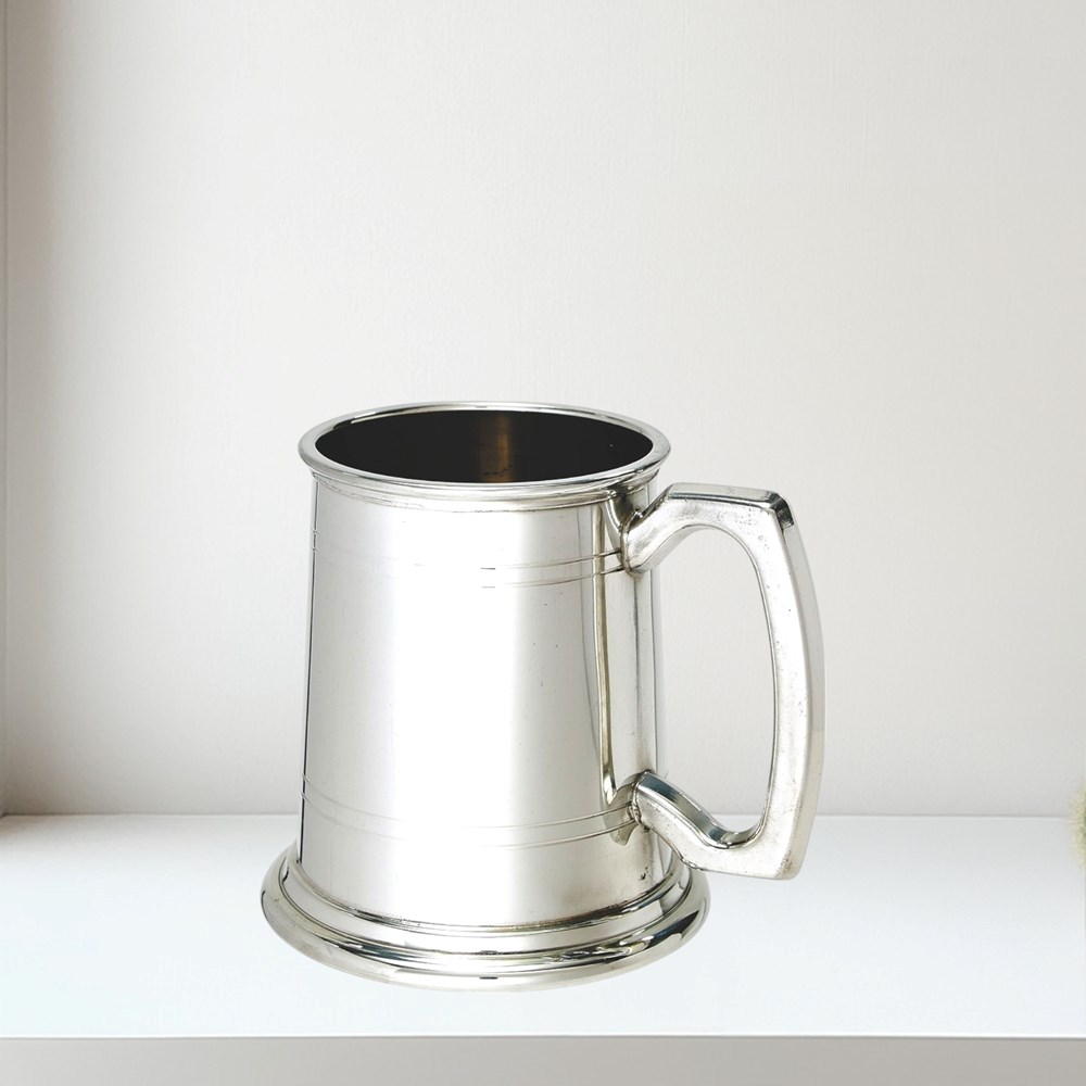 Half Pint Double lined pewter Tankard