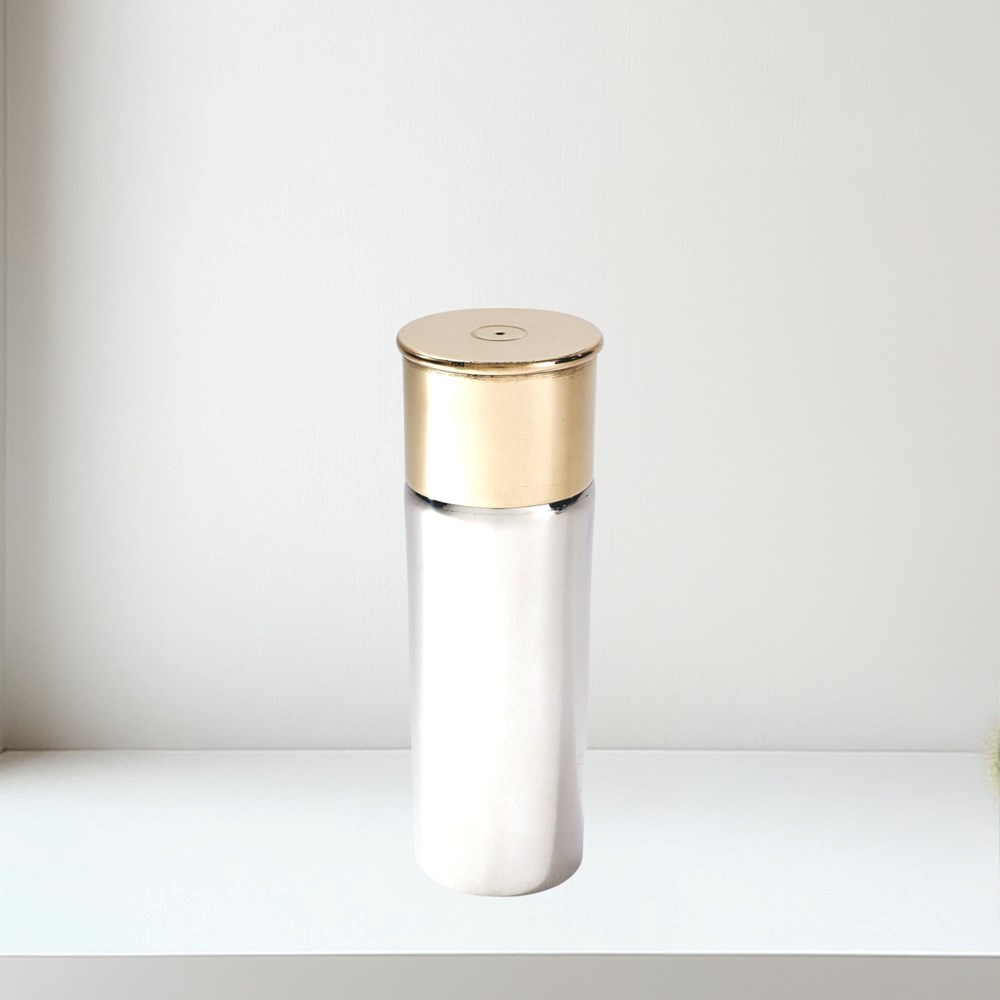 Pewter and Brass 4oz Cartridge Flask