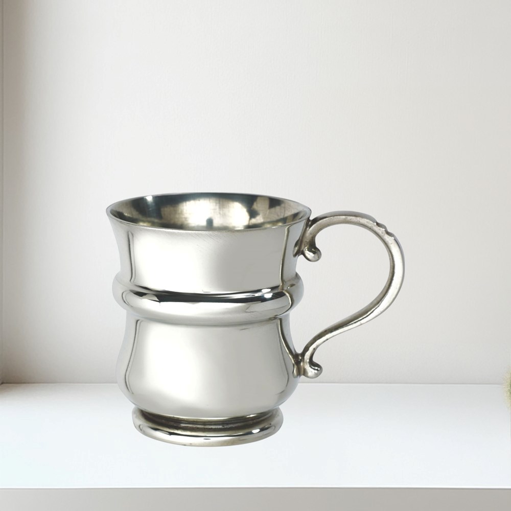 Thistle Shaped Quarter pint pewter baby Mug