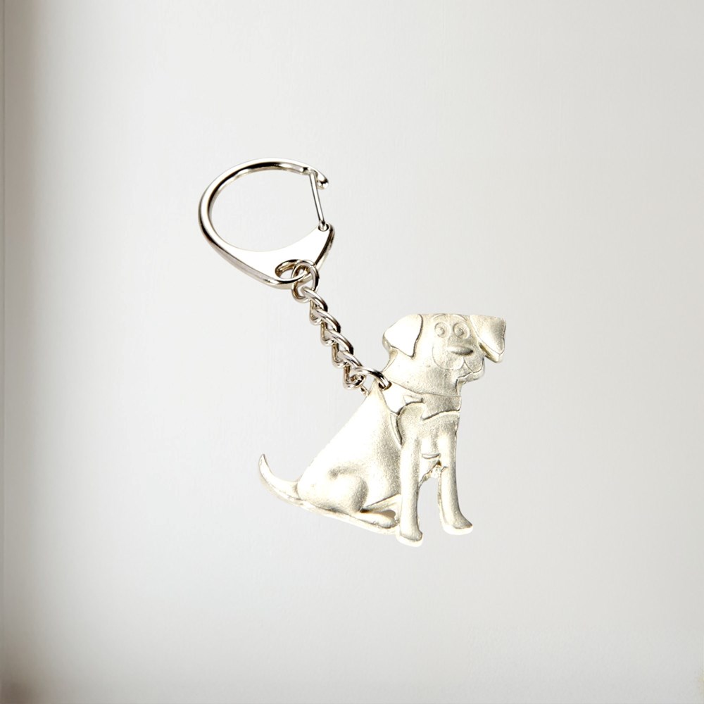 Pewter Guide Dog Keyring In Support Of The Guide Dogs For The Blind Association Pewter Guide Dog Keyring