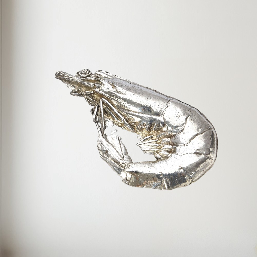 Cast Pewter Crevette Ornament Cast Pewter Crevette ornament