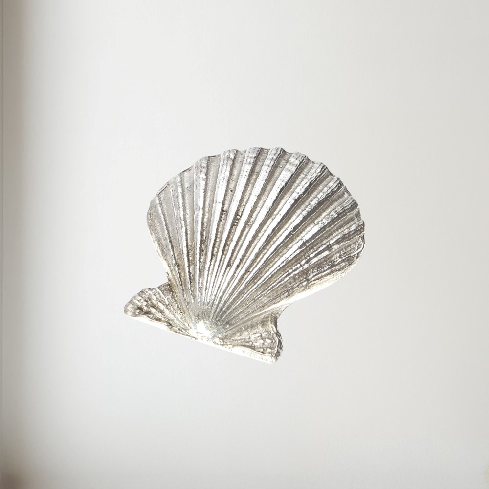 Cast pewter Baby Scallop shell ornament