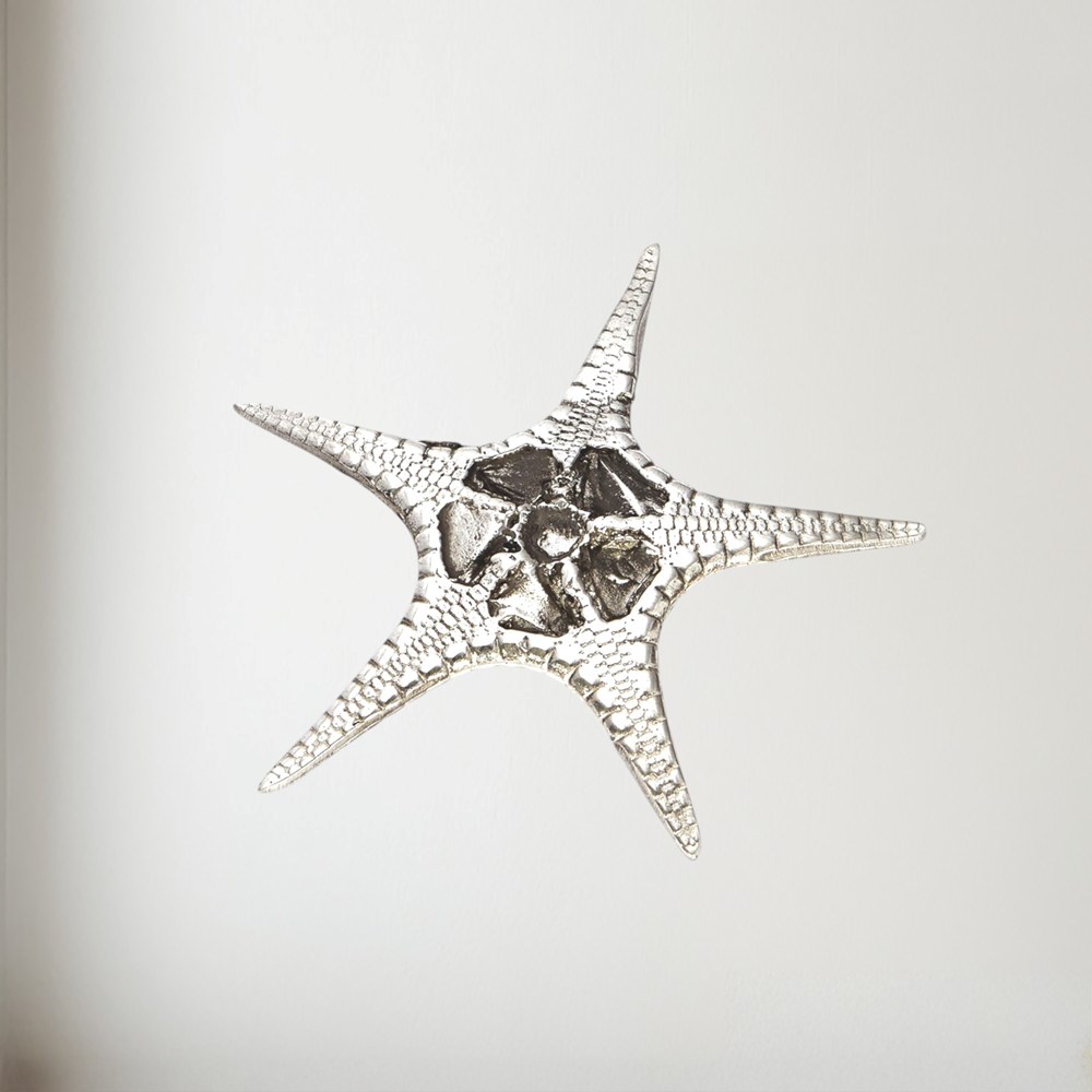 Cast Pewter Fancy Starfish Ornament Cast Pewter Large Fancy Starfish ornament