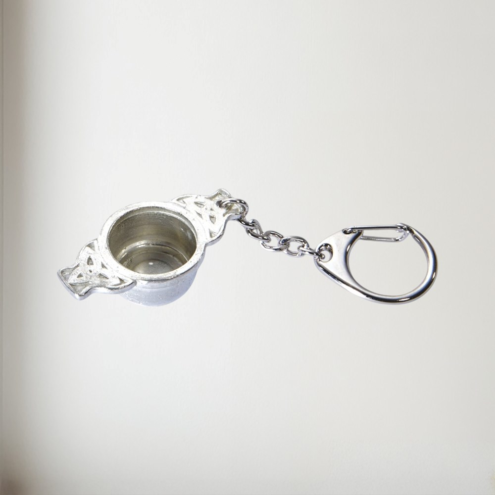 Cast Pewter Quaich Keyring Cast Pewter Quaich Keyring