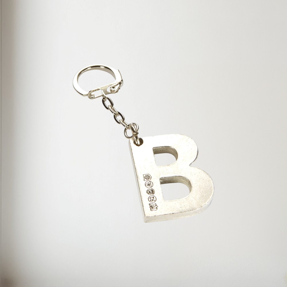 Initial B Touchmarked Pewter Keyring Initial B Touchmarked Pewter Keyring