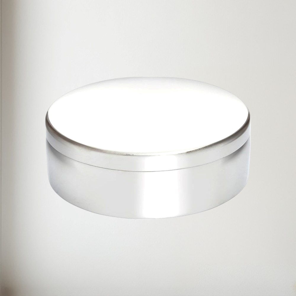 medium plain pewter trinket box